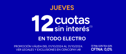 20% y 12 CSI en todo Electro